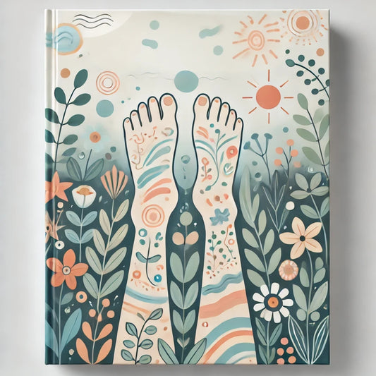 Book cover image showing vibrant, soothing tones with floral and nature motifs, emphasizing a calm, healthy approach to managing Restless Legs Syndrome.