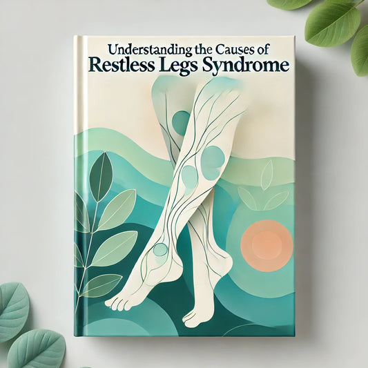 Cover image for Understanding the Causes of Restless Legs Syndrome featuring serene green and blue hues with a white background.